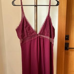 Burgundy Stars Above night dress